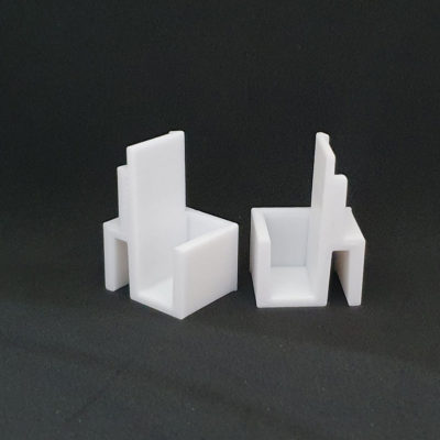 Paire de guides blancs compatibles portes coulissantes de placards form/optimum